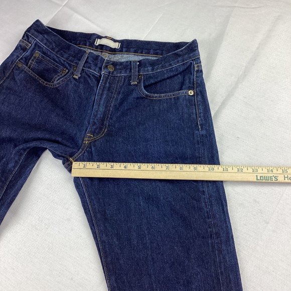 Uniqlo Men’s Selvedge Jeans Size 31x32 Slim Straight Fit Blue Denim - Picture 14 of 14